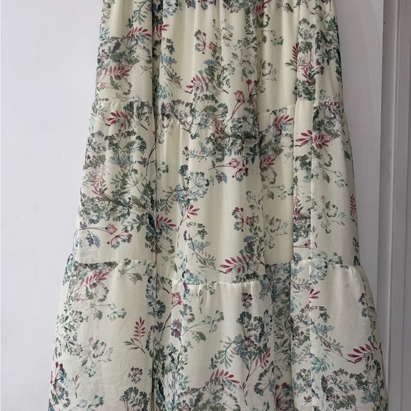 Vince Camuto Floral Cream Maxi Skirt - Picture 1 of 5